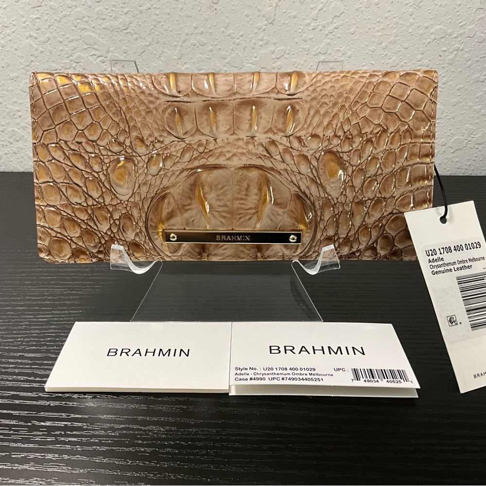 Brahmin Adelle CHRYSANTHEMUM OMBRÉ MELBOURNE Slim Leather Wallet